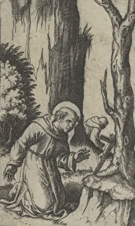Saint Francis of Assisi praying before a crucifix, from the series Piccoli Santi..., ca Saint Francis of Assisi praying before a crucifix, from the series Piccoli Santi..., ca