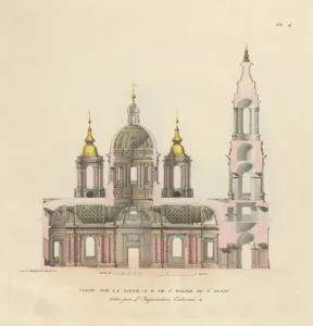 The Saint Isaacs Cathedral, 1820. Artist: Montferrand, Auguste, de (1786-1858) The Saint Isaacs Cathedral, 1820. Artist: Montferrand, Auguste, de (1786-1858)