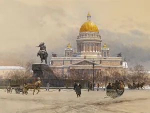 Saint Isaacs Cathedral, 1898. Artist: Kopallik, Franz (1860-1931) Saint Isaacs Cathedral, 1898. Artist: Kopallik, Franz (1860-1931)