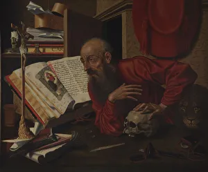 Saint Jerome in his Cell. Artist: Reymerswaele, Marinus Claesz, van (ca. 1490-after 1567) Saint Jerome in his Cell. Artist: Reymerswaele, Marinus Claesz, van (ca. 1490-after 1567)