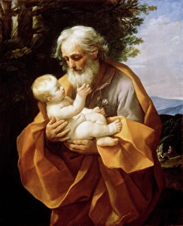 Infant Gallery: Saint Joseph with Infant Christ, 1620s. Artist: Guido Reni