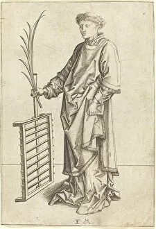 Northern Renaissance Collection: Saint Lawrence, c. 1480 / 1490. Creator: Israhel van Meckenem