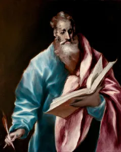 Saint Matthew the Evangelist. Artist: El Greco, Dominico (1541-1614) Saint Matthew the Evangelist. Artist: El Greco, Dominico (1541-1614)