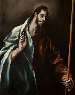 Saint Thomas the Apostle. Artist: El Greco, Dominico (1541-1614) Saint Thomas the Apostle. Artist: El Greco, Dominico (1541-1614)