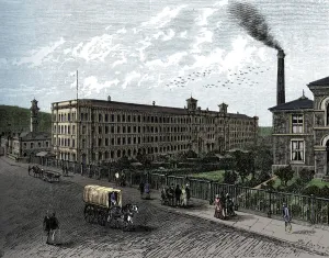 The mill at Saltaire, c1880 The mill at Saltaire, c1880