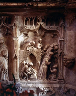 Santo Domingo de la Calzada (1019-1109), Spanish hermit, relief in his mausoleum