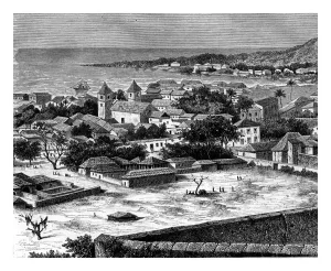 Sao Paulo, Luanda, Angola, 19th century. Artist: Alexandre de Bar Sao Paulo, Luanda, Angola, 19th century. Artist: Alexandre de Bar