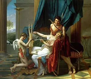 Prints of Sappho and Phaon, 1809 Jacques Louis David Prints: Sappho and Phaon Print, 1809
