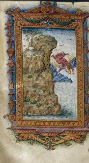 Sappho throwing herself into the sea (Illustration for The Heroides by Ovid), 1485-1499 Sappho throwing herself into the sea (Illustration for The Heroides by Ovid), 1485-1499