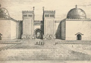 Sargons Palace, Khorsabad: The South-Eastern Gate, 1886. Artist: Alexander Francis Lydon Sargons Palace, Khorsabad: The South-Eastern Gate, 1886. Artist: Alexander Francis Lydon