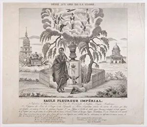 Weeping Willow Gallery: Saule Pleureur Imperiale with hidden silhouettes of Napoleon and his family, 1830-50. 1830-50