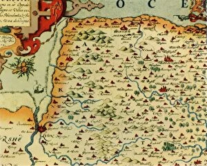 Manuscript Gallery: Saxtons Map of Norfolk, 1574, (1944). Creator: Christopher Saxton
