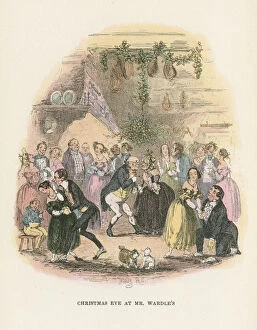 Dickensian Gallery: Scene from The Posthumous Papers of the Pickwick Club by Charles Dickens, 1836-1837
