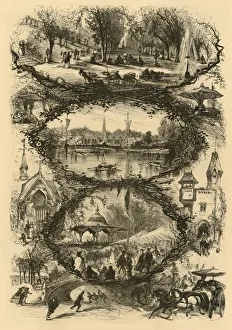 Scenes in Central Park, 1874. Creator: Unknown Scenes in Central Park, 1874. Creator: Unknown