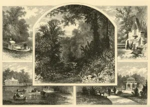 Scenes in Druid Hill Park, 1874. Creator: James H. Richardson Scenes in Druid Hill Park, 1874. Creator: James H. Richardson