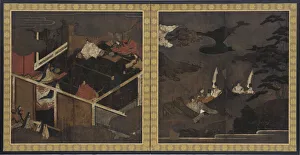 Scenes from The Tale of Genji, Momoyama period, late 16th century. Creator: Unknown Scenes from The Tale of Genji, Momoyama period, late 16th century. Creator: Unknown