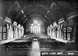 Prints of Schoolroom, Uppingham, Rutland, 1924-1926. Uppingham School was founded in 1584 by Archdeacon Robert Johnson Rutland Prints: Uppingham Schoolroom Print, 1924-1926