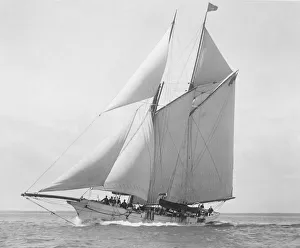 The Great Days of Yachting Gallery: The schooner Astria sailing close-hauled. Creator: Kirk & Sons of Cowes