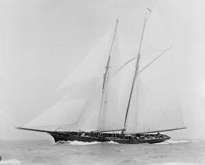 Lee Bow Gallery: Schooner (Waterwitch?) under sail, c1936. Creator: Kirk & Sons of Cowes
