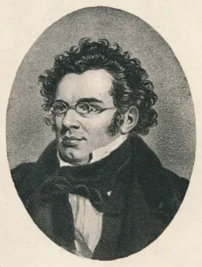 Schubert., 1819, (1895). Artist: August Weger Schubert., 1819, (1895). Artist: August Weger