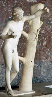 Sculpure of Apollo Sauroctone (Apollo the lizard-slayer). Artist: Praxiteles Sculpure of Apollo Sauroctone (Apollo the lizard-slayer). Artist: Praxiteles