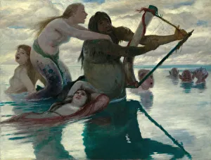 Mythical Beast Prints: Arnold Bocklin Print: In the Sea, 1883
