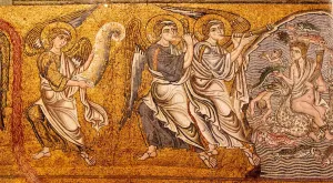 The sea gave up its dead (The Last Judgement, Detail), 12th century. Artist: Anonymous The sea gave up its dead (The Last Judgement, Detail), 12th century. Artist: Anonymous