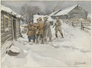 Before search and seizure (from the series of watercolors Russian revolution), 1920 Before search and seizure (from the series of watercolors Russian revolution), 1920