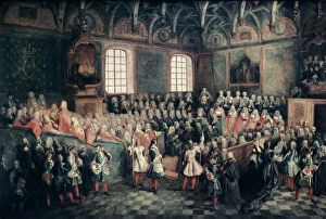Images Dated 12th September 2005: The Seat of Justice in the Parlement of Paris, 1723. Artist: Nicolas Lancret