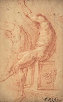 Posture Gallery: A Seated Nude. Creator: Unknown