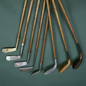 Images Dated 2nd August 2005: Selection of putters with different faces, c1880-c1930. Artist: J & D Clark