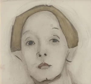Self-Portrait, 1915. Creator: Schjerfbeck, Helene (1862-1946) Self-Portrait, 1915. Creator: Schjerfbeck, Helene (1862-1946)