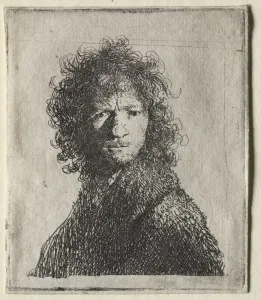 Self-Portrait Frowning: Bust, 1630. Creator: Rembrandt van Rijn (Dutch, 1606-1669) Self-Portrait Frowning: Bust, 1630. Creator: Rembrandt van Rijn (Dutch, 1606-1669)