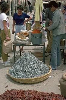 Gabes Gallery: Selling spices and fish in Gabes market