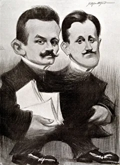 Serafin y Joaquin Alvarez Quintero, (1871-1938) (1873-1944). Spanish writers Serafin y Joaquin Alvarez Quintero, (1871-1938) (1873-1944). Spanish writers