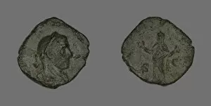 Sestertius (Coin) Portraying Emperor Trebonianus Gallus, 251-253. Creator: Unknown