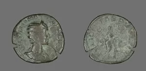 Sestertius (Coin) Portraying Julia Mamaea, 235. Creator: Unknown