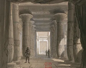 Set design for opera Aida by Giuseppe Verdi. Theatre de l'Opera, Cairo, 1871 Set design for opera Aida by Giuseppe Verdi. Theatre de l'Opera, Cairo, 1871
