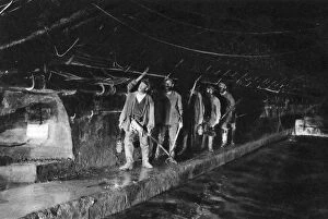 Images Dated 18th January 2007: Sewer cleaners in the Main Sewer, Paris, 1931. Artist: Ernest Flammarion