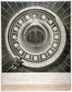 Isambard Kingdom Brunel Engineer Prints: Shaft for descent to the entrance of the Thames Tunnel (view from the top), London, 1831