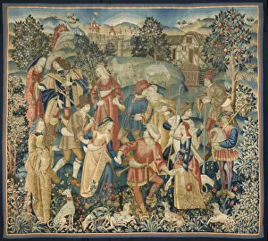 Shepherds in a Round Dance, around 1500. Creator: Unknown Shepherds in a Round Dance, around 1500. Creator: Unknown