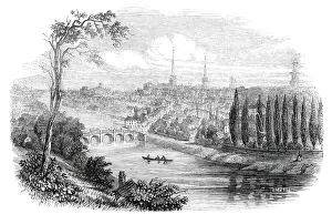 Shrewsbury, from the Severn, 1845. Creator: Smyth Shrewsbury, from the Severn, 1845. Creator: Smyth