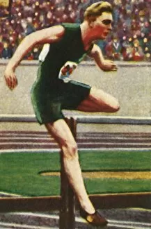Related Images Gallery: Sid Atkinson of South Africa, winner of the 110m hurdles, 1928. Creator: Unknown