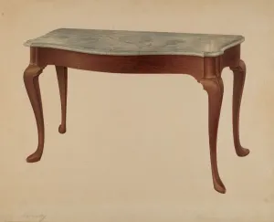 Sideboard Table, 1940. Creator: Isidore Sovensky Sideboard Table, 1940. Creator: Isidore Sovensky