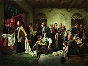 The Silesian Weavers, 1844. Artist: Huebner, Carl Wilhelm (1814-1879) The Silesian Weavers, 1844. Artist: Huebner, Carl Wilhelm (1814-1879)