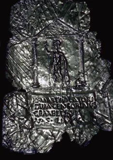 Silver-gilt votive plaque with dedication to Mars, Romano-British Silver-gilt votive plaque with dedication to Mars, Romano-British