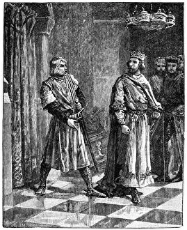 Images Dated 15th February 2006: Simon de Montfort quarrelling with Henry III, 1257, (c1880)