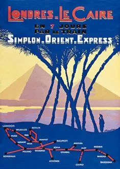 Rail Transport Gallery: Simplon-Orient-Express, Londres-le Caire, c. 1930