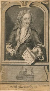 Sir Christopher Wren, (mid 18th century). Creator: B Cole Sir Christopher Wren, (mid 18th century). Creator: B Cole