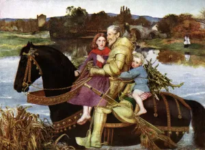 Sir Isumbras at the Ford, c19th century (1923).Artist: John Everett Millais Sir Isumbras at the Ford, c19th century (1923).Artist: John Everett Millais